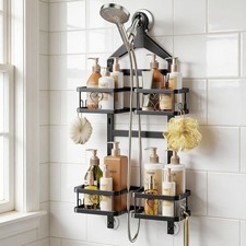Adjustable Hanging Shower Caddy for Handheld Shower Heads, Rustproof Bathroom