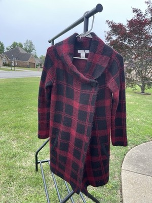 Ellen Tracy S SizeWool Blend Cardigan Style Sweater Coat One Button Jacket