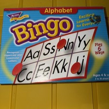 Trend Enterprises Alphabet Bingo 3-36 Players Ages 4 New In Box 6 Ways To Play