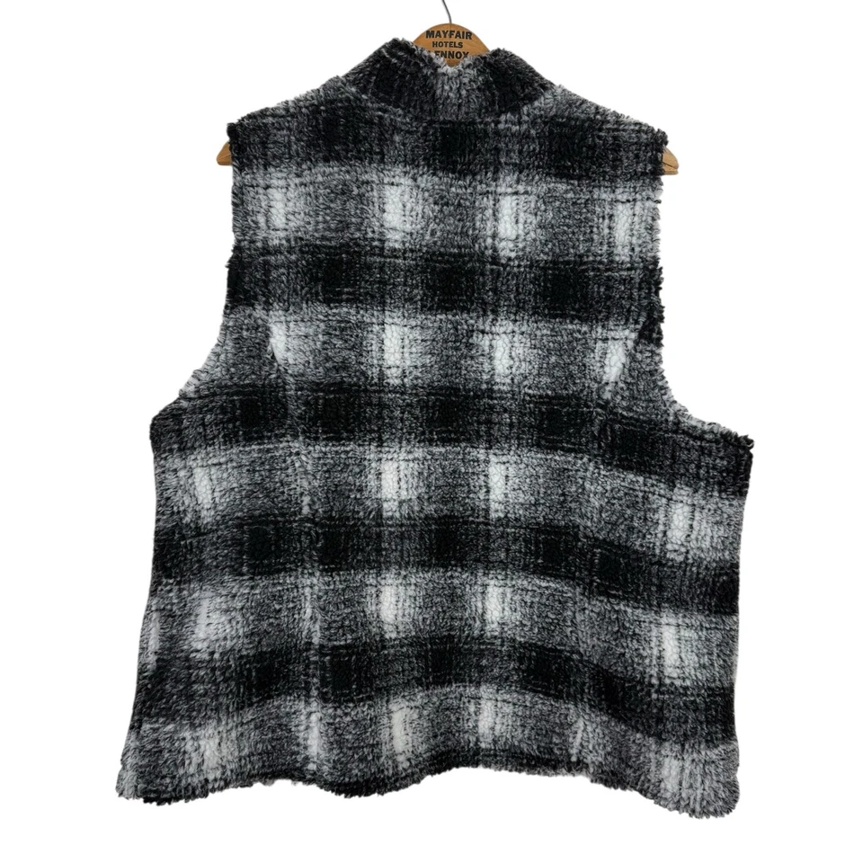 C.J. Женский флисовый клетчатый жилет Banks размер 1X на молнии для улицы опрятный теплый уютный - Изображение 2 из 4