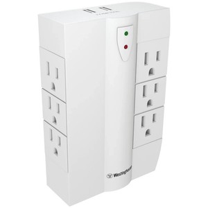 6 Outlet Surge Protector Tap with Rotating Outlets Read description (Ships Free)