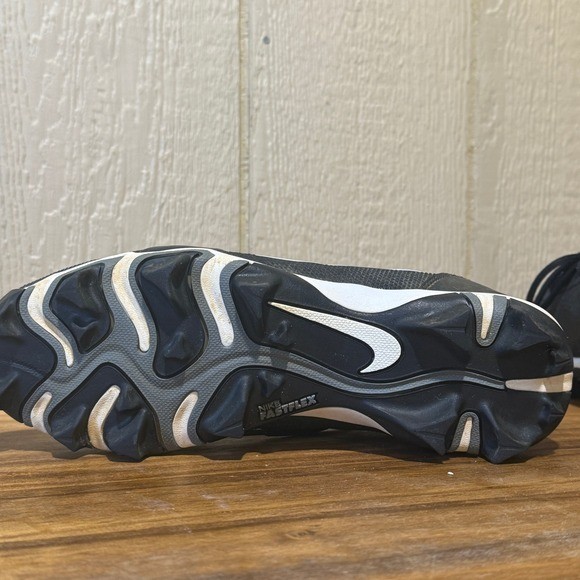 Nike Fastflex Baseball Softball Cleats Black White Men US 8 thumbnail 7