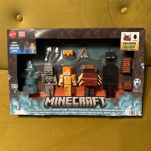Minecraft Soul Sand Valley Adventure Mattel Action Figure Set New Box Damage
