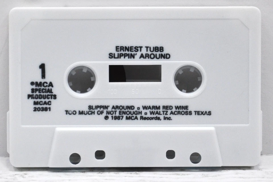 ERNEST TUBB  "Slippin' Around"  1987  Cassette  MCAC-20381 - Image 3 of 4