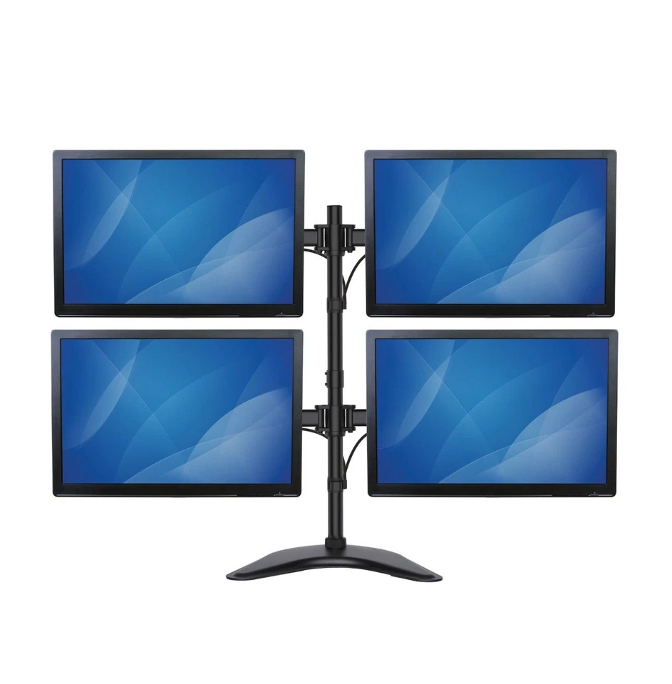 StarTech ARMBARQUAD Quad Monitor Desk Mount VESA 75/100mm 4 Screen Arm Stand  - Image 2 of 4
