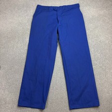 VINTAGE French Trousers Adult 38x30 Blue Workwear Chore Canvas Utility Men