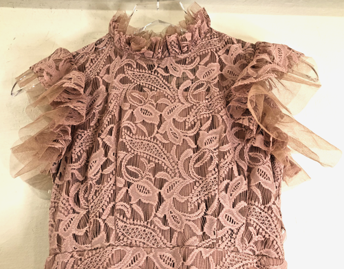 mia Joy Folie Girl's Size 10 Anouk Petticoat Rows of Ruffles Dress Beige/Pink - Picture 3 of 13