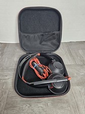 Plantronics Poly Blackwire 5220 Stereo USB Wired Headset With Mic  Case Tested 