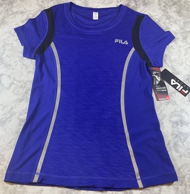 FILA Womens Performance Running Shirt Size Medium NWT Athletic Top Short Sleeve 