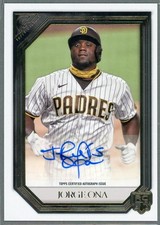 JORGE ONA 2021 Topps Gallery #RA-JO Rookie Auto San Diego Padres