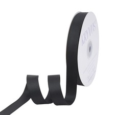 Black Ribbon Grosgrain Ribbon 5/8 Inch x 50 Yards Continuous For Crafts