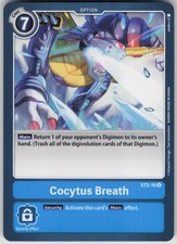 Digimon TCG Cocytus Breath Uncommon Starter Deck 02: Cocytus Blue ST2-16 U