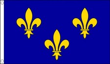 ILE DE FRANCE FLAG 5' x 3' Ille Fleur De Lis French Medieval King Fleurs De Lys