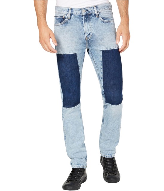 Mens Size 32x32 PATCHED Slim Fit Jeans 