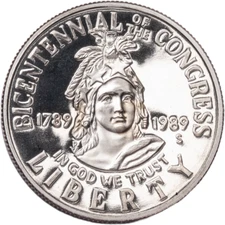 1989-S Proof Congress Bicentennial Congressional Commemorative Half Dollar Mint