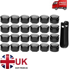 24X 17MM Black Wheel Nut Bolt