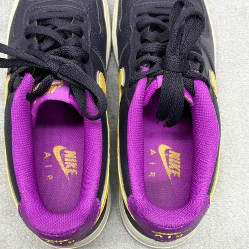 Nike Air Force 1 Low Lakers Alternate Purple Running Sneakers Youth 6.5Y - Picture 6 of 8