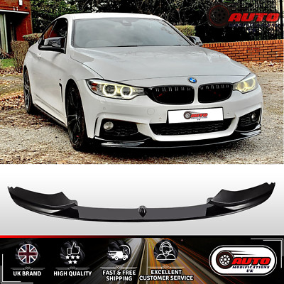 BMW 4 Series F32 F33 F36 Front Splitter Spoiler Lip M Sport Gloss Black 2013-20