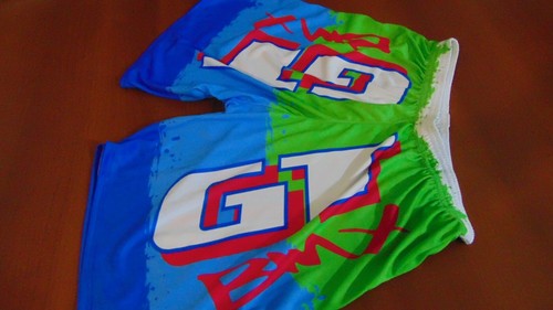 GT PANTALONES CORTOS DE BICICLETA DE LA VIEJA ESCUELA NEÓN BMX BAÚLES PANTALONES CORTOS DE BICICLETA DE CARRERAS BMX AÑOS 80 MIDSCHOOL XL - Imagen 5 de 13
