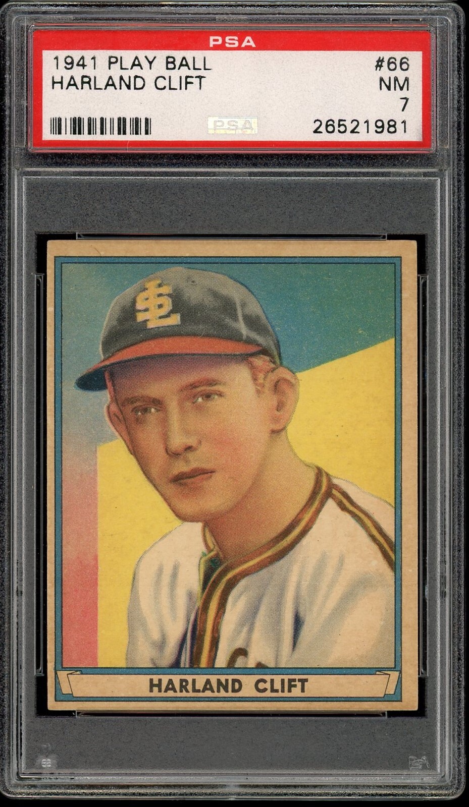 1941 Play Ball Baseball #66 Harland Clift PSA 7