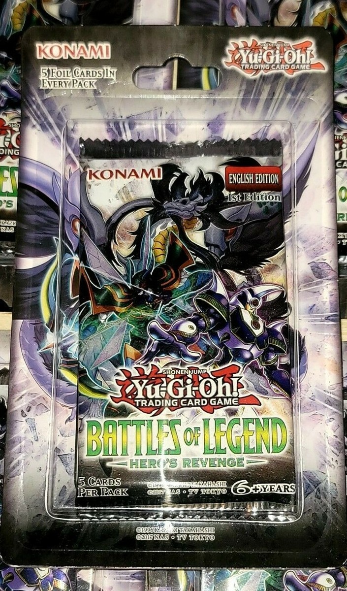 battles of legend hero's revenge booster box YuGiOh TCG Battles of Legend Hero's Revenge Booster Pack 1st Edition  Unweighted