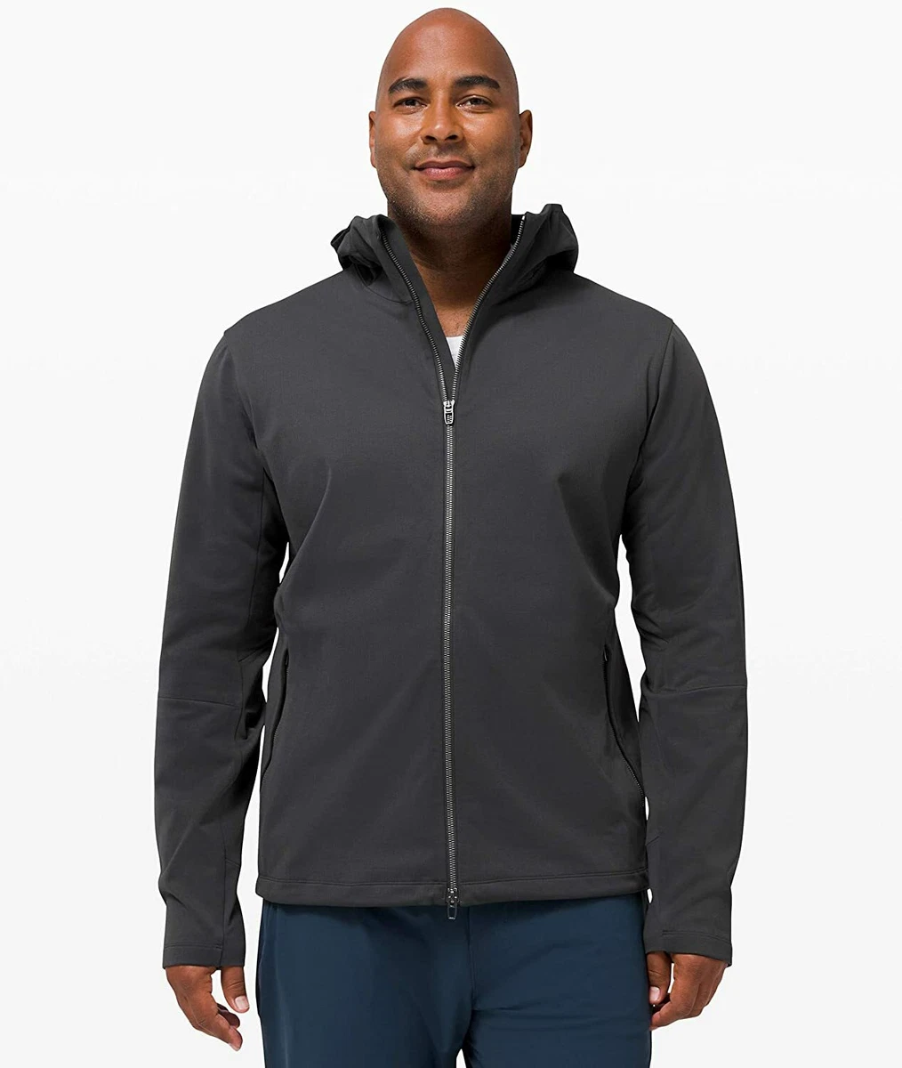 Men's Lululemon Fleece Back Soft Shell Jacket Coat Large L Men New Gray