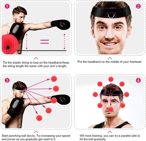 Boxing Head Band Speedball Fight Ball Training Reflex Speed Punch Exercise Hot - Picture 21 of 24