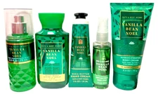 Bath & Body Works 5 Pc VANILLA BEAN NOEL Mist Wash Cream Sanitizer FREE SHIP