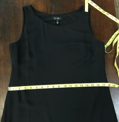 Jessica Simpson Womens Black Sleeveless Shift Dress with Fringe Details - Picture 10 of 12