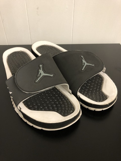 white and gold jordan slides