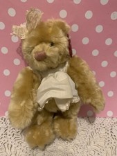vintage Dan Dee teddy bear 100th Anniversary beige stuffed plush animal dress 9