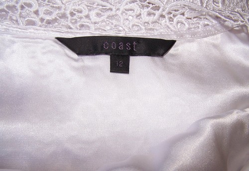 Coast White Dress Lace Size 12 - Picture 8 of 10