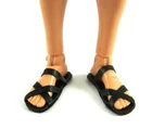 1:6 Elite Brigade Sandals, Black Leather for 12" GI Joe Action Man EU-99T