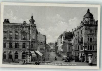 39533737 - St. Poelten Kremserstrasse bus advertising column cafe station Sankt