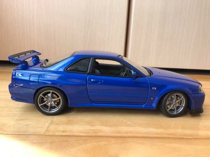 1/18 AUTOart Nissan Skyline GT-R R34 V-Spec II Blue w/ Box