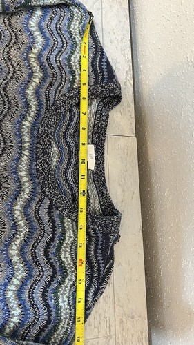 J Jill Sweater XLP Multicolored Wave Stripes Cotton Blend Pullover Round Neck - Picture 9 of 13
