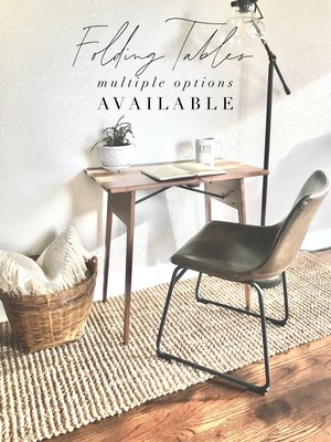 Folding, Collapsible Handmade Wooden Tables For Snacking, Crafting, Hosting Etc