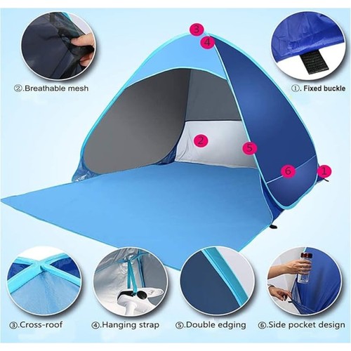 Pop Up Beach Tent Shade Portable Kids Baby Changing Shelter Uv Protection Garden - Picture 4 of 6