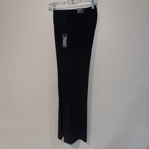 NWT Express / 8 Long Black Pinstripe Editor Wide Waistband Flare Dress Pants