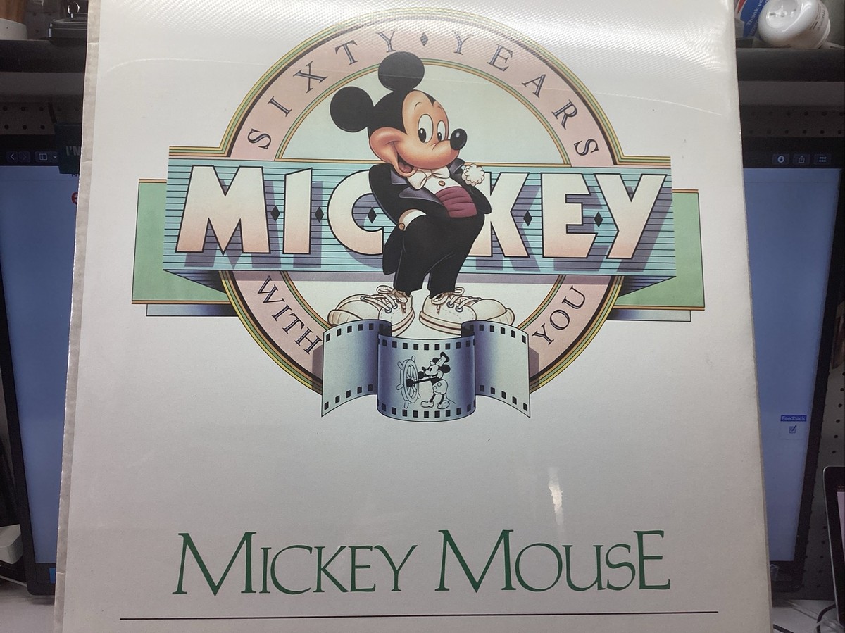 WALT DISNEY CO POSTER 60th Ann 1928 1987 Mickey Mouse Film