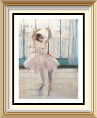 EDGAR DEGAS Kunstdruck - TÄNZER POSING Ballett Ballerina Tanzpraxis