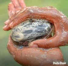 Dudu Osun African Black Soap Raw 1 Bar Body Face Wash Smooth Feel