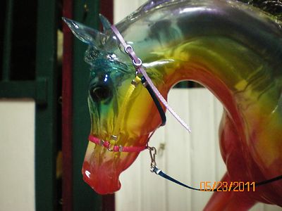Jaapi multicolor halter- CM fits Breyer Weather Girl RAINBOW translucent model