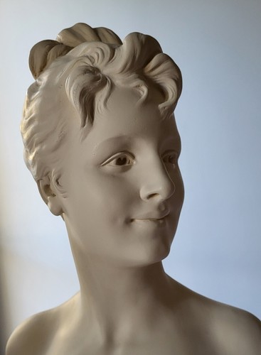 Esco Products 1958 Vintage Beautiful Woman Bust By Finedo 18" Good Condition - Picture 13 of 23