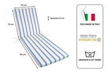 CUSCINO LETTINO PRENDISOLE CUSCINI PER ESTERNO CM 110+73 L 57 SP 6 RIGATO NIZZA