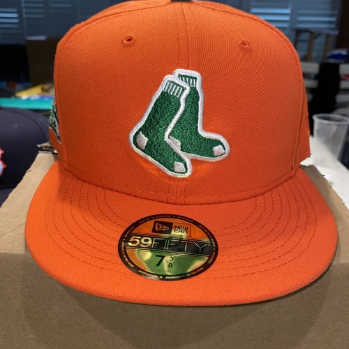 Hat Club Exclusive Boston Red Sox Ballpark Snacks Orange New Era 59fifty 7 3/8