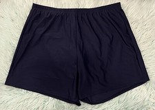 Island Escape Womens Swimsuit Shorts Bottoms Plus Size 22W Navy Blue NEW
