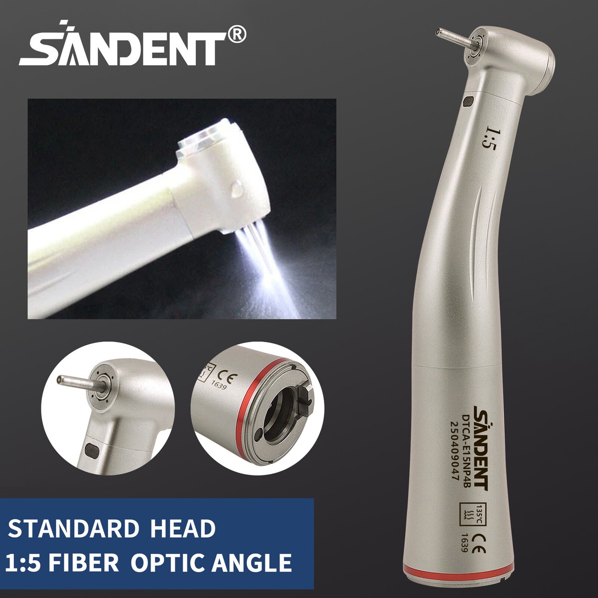 X95L Contra Angle 1:5 With Fiber Optic Ti-Max X95L Internal Water Dental Handpiece