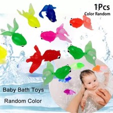 1x Soft Rubber Gold Fish Baby Bath Toys Durable Swimming 7W3Q G Beach Kids A4K4