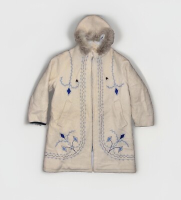 Vintage Hudson's Bay Wool Parka Hooded Coat Jacket Women's Native